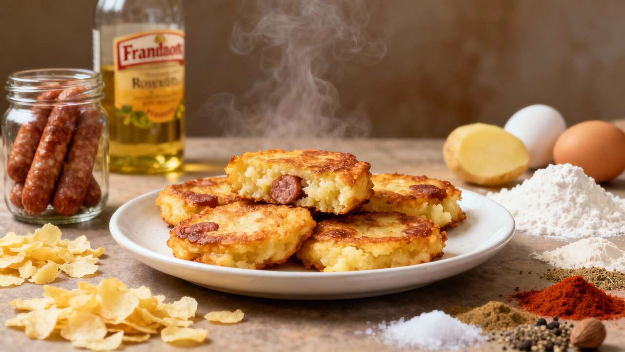 Buñuelos de patata y salchicha: una receta sabrosa, crujiente y fácil de preparar