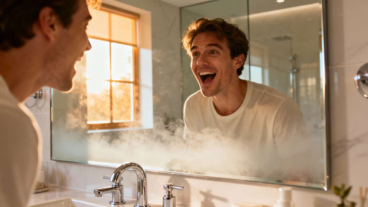 Adiós a los espejos del baño empañados: el truco casero con un producto que ya tienes en casa